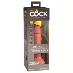 King Cock Elite 6 - iminapaga vibraator (15 cm) - naturaalne