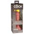 King Cock Elite 6 - elutru vibrator 15cm (tume naturaalne)