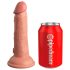 King Cock Elite 6 - elutru vibrator 15cm (tume naturaalne)