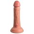 King Cock Elite 6 - elutru vibrator 15cm (tume naturaalne)