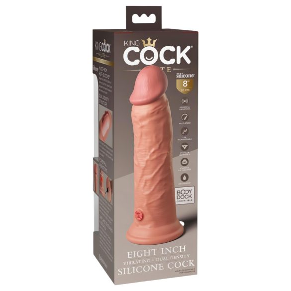 King Cock Elite 8 - iminapaga vibraator - 20 cm - naturaalne