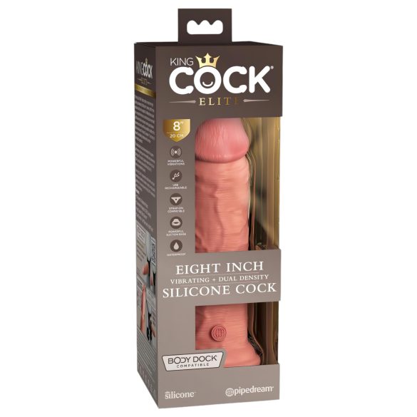 King Cock Elite 8 - iminapaga vibraator - 20 cm - naturaalne