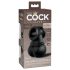 King Cock Crown Jewels - vibratsiooniga peeniserõngas (must)