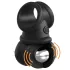 King Cock Crown Jewels - must vibratsioonitega peeniserõngas (must)
