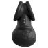 King Cock Crown Jewels - vibratsiooniga peeniserõngas (must)