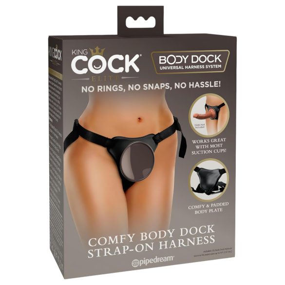 King Cock Elite Comfy Body Dock - strap-on püksid - pruun