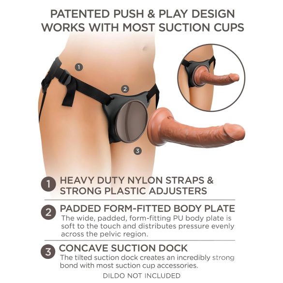 King Cock Elite Comfy Body Dock - strap-on püksid - pruun