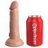 King Cock Elite Beginner's - kinnitusega dildo (naturaalne)