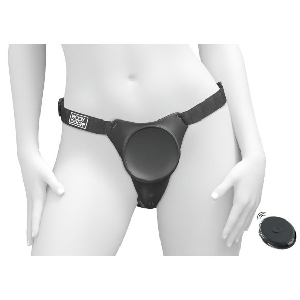 Body Dock G-punkti pro - juhtmevaba must strap-on