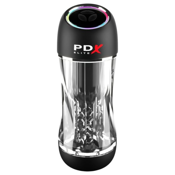 PDX ViewTube Pro - imemema ja vibreeriv masturbaator (must)