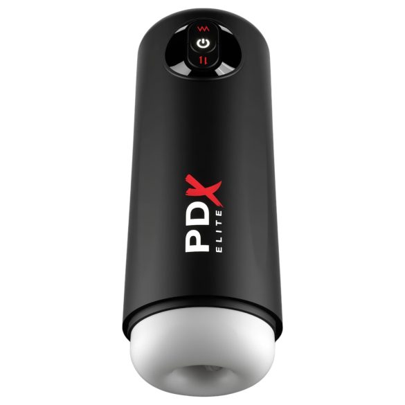 PDX Elite Moto Milker - tõukav-vibreeriv masturbaator (must)