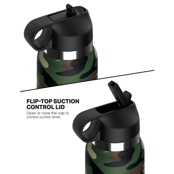 Fap Flask Happy Camper - masturbaator joogipudelis - roheline-must