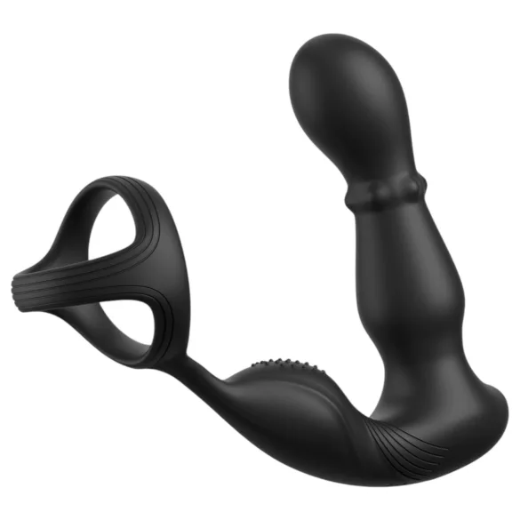 Pipedream Anal Fantasy Ass-Gasm - pöörleva peaga anaalvibraator peeniserõngaga (must)