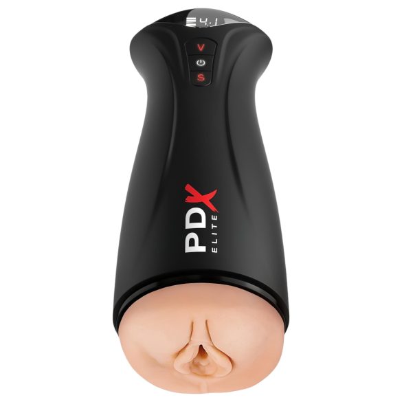 PDX Elite - imemis- ja vibratsioonimasturbaator (must)