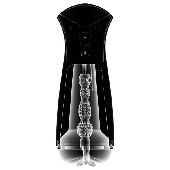 PDX Elite - vaakum masturbator vibratsiooniga - must