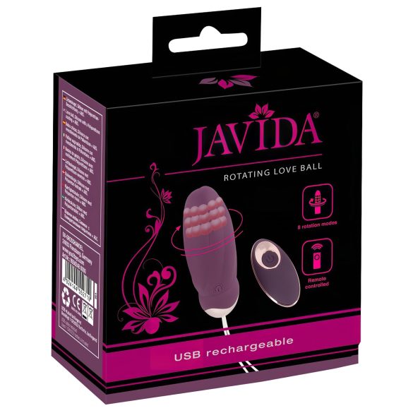 Javida - raadio teel juhitav pöörlev pärl-munavibraator (lilla)