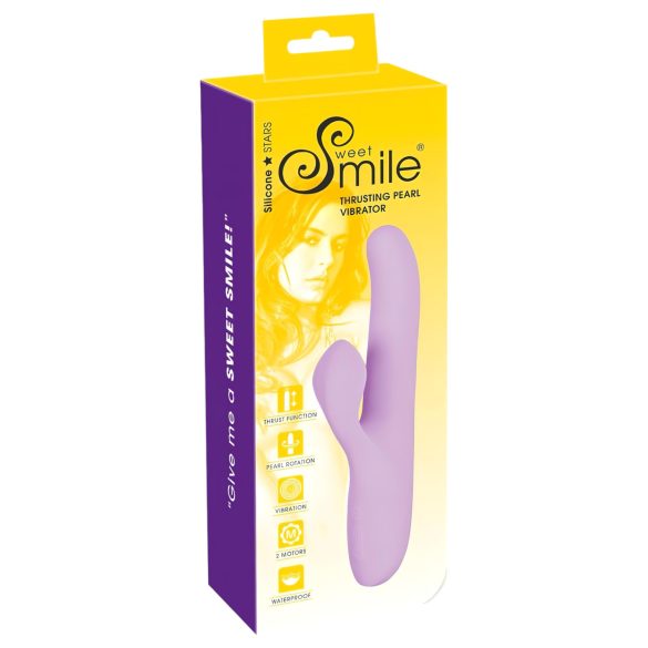 SMILE Thrusting - pöörlev-löökav kliitori lisaga vibraator (lilla)