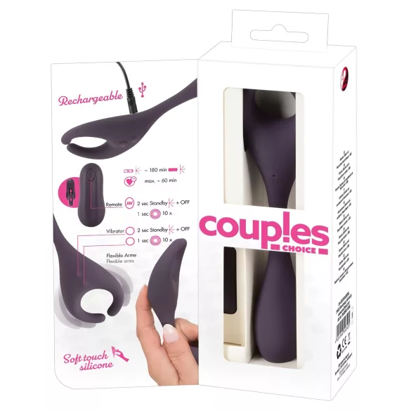 Couples Choice - kaugjuhitav kahe mootoriga vibreerija - lilla, laetav