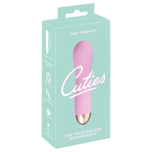 Cuties Mini - akutöö, veekindel spiraalne vibraator (roosa)