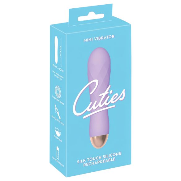 Cuties Mini - akuga veekindel restiga vibreerija (lilla)