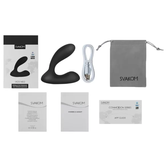 Svakom Vick Neo - akuga VR anaalseks vibraator - must