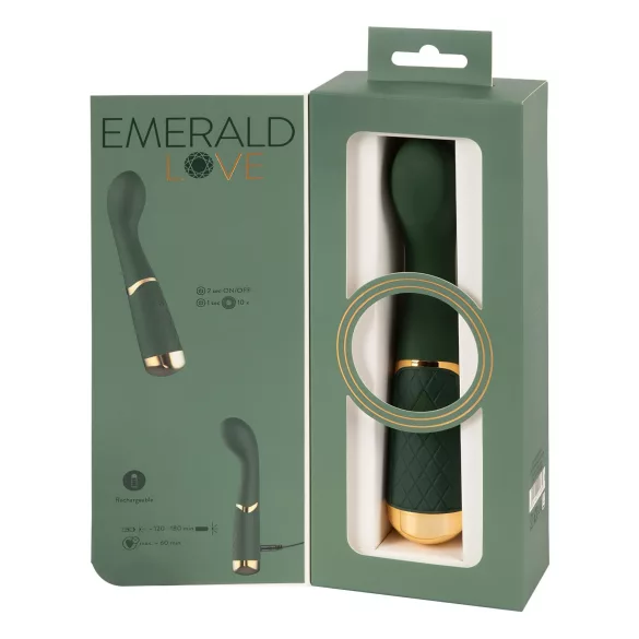 Emerald Love - G-punkti vibraator - laetav, veekindel - roheline