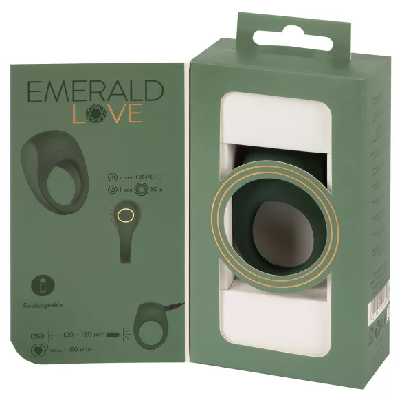 Emerald Love - veekindel vibreeriv peenisekaas - laetav - roheline