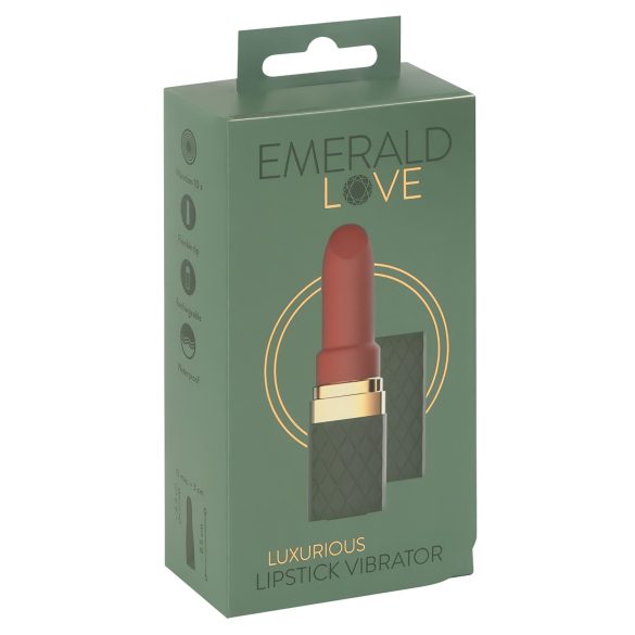 Emerald Love - laetav mini vibraator - veekindel - punane