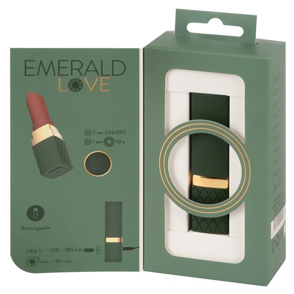 Emerald Love - laetav mini vibraator - veekindel - punane