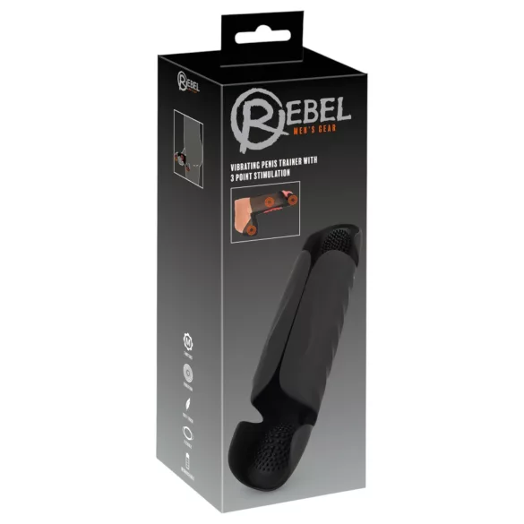 Rebel - peenisevibraator 3 mootoriga - must