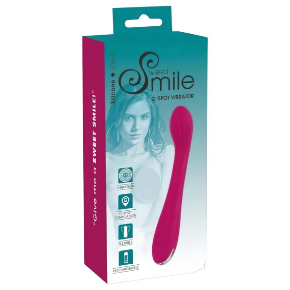 SMILE G-punkti aku-vibraator - ribidega (lilla)
