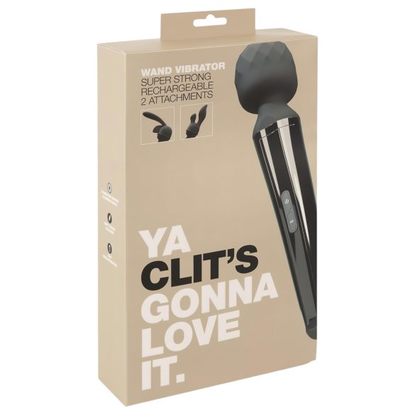 Ya Clit Wand - võimas must massaaživibraatorite komplekt