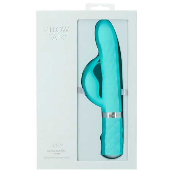 Pillow Talk Lively - aku ja kliitorivibratsiooniga masseerija (türkiis)