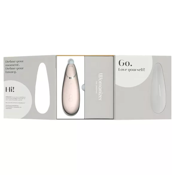 Womanizer Premium 2 - õhuimpulsi klitoristimulaator - valge