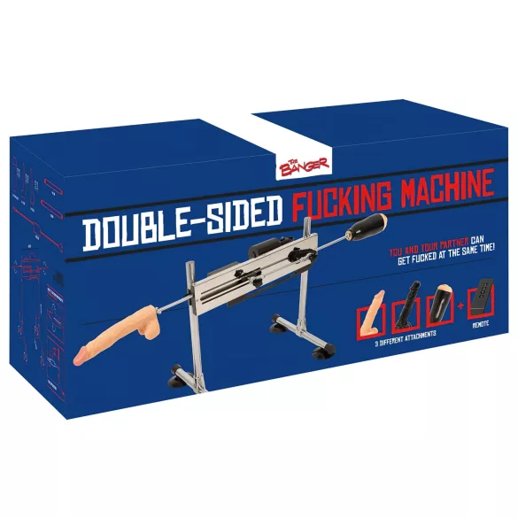 The Banger Fucking Machine - topelt seksimasin - 2 dildot ja 1 kunsttupp