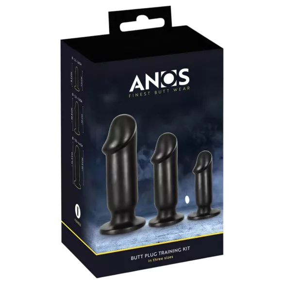 Anos Training Kit - anaaltappide komplekt 3 tk - must