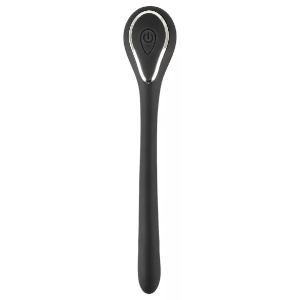 Penis Plug - vibraator dilataator - aku - must - 1cm