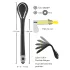 Penis Plug - vibraator dilataator - aku - must - 1cm