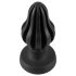 ANOS - pehme ribitud anaalpistik - 7cm (must)