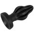 ANOS - pehme ribitud anaalpistik - 7cm (must)