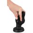 ANOS - pehme ribitud anaalpistik - 7cm (must)