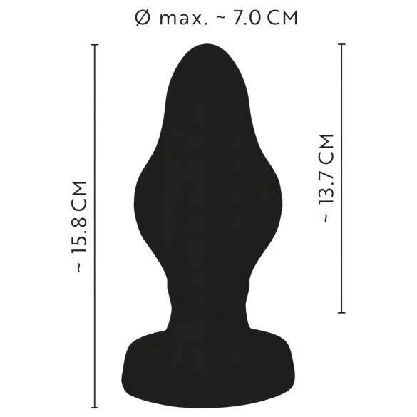 ANOS - sooniline pehme anaaltapp - 7 cm (must)