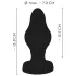 ANOS - sooniline pehme anaaltapp - 7 cm (must)