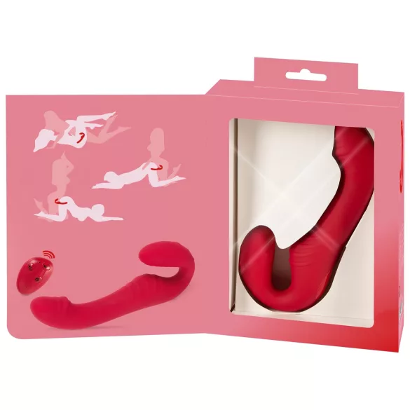 You2Toys - juhtmevaba strap-on vibraator - punane