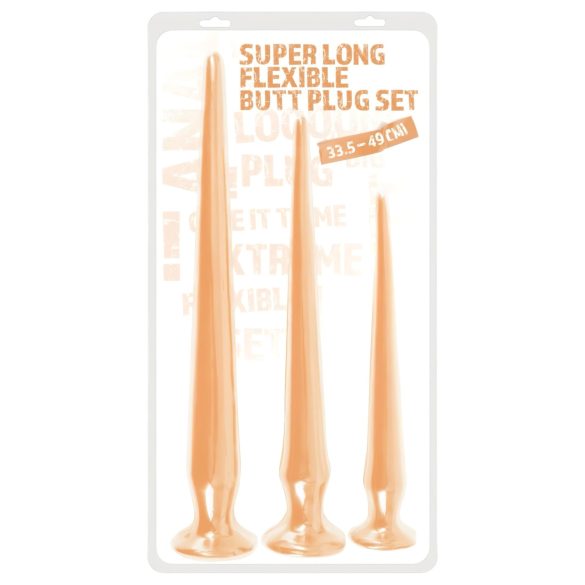 You2Toys - ekstra pikk pika dildoseti (3-osaline) - naturaalne