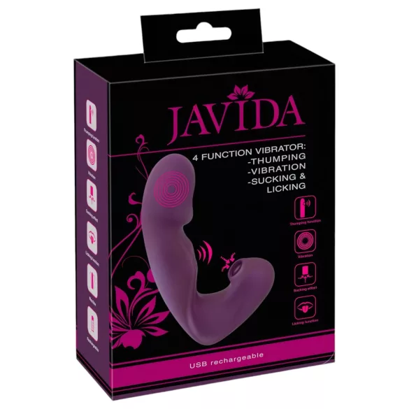 Javida - 4-ühes keeleline kliitorivibraator (lilla)