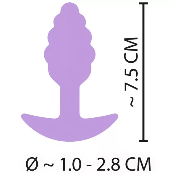 Cuties Mini Butt Plug - silikoonist anaalpunn (lilla, 2,8 cm)