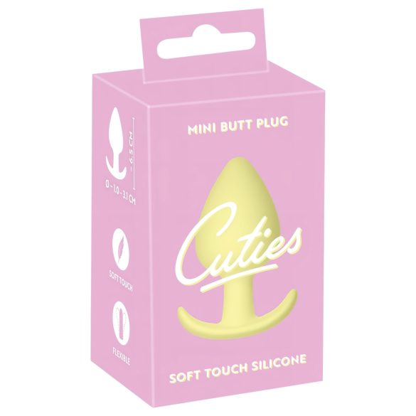 Cuties Mini Butt Plug - silikoon anaaltapp - kollane 3,1 cm