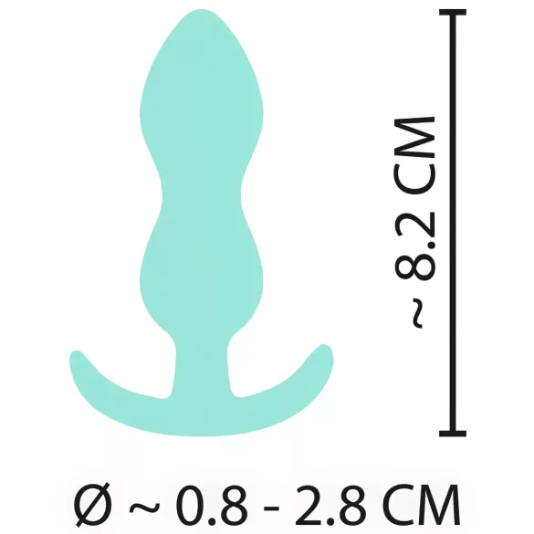 Cuties - mini anaaltapp - silikoon - menta - 2,3 cm