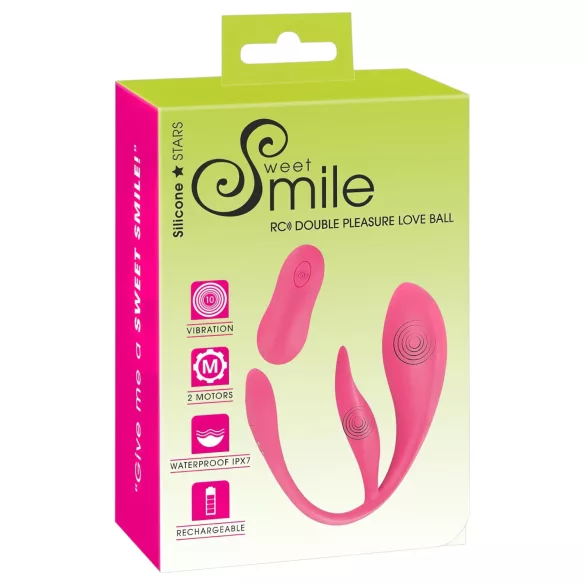 SMILE - kantav akuga, raadiopuldiga vibreeriv muna (roosa)